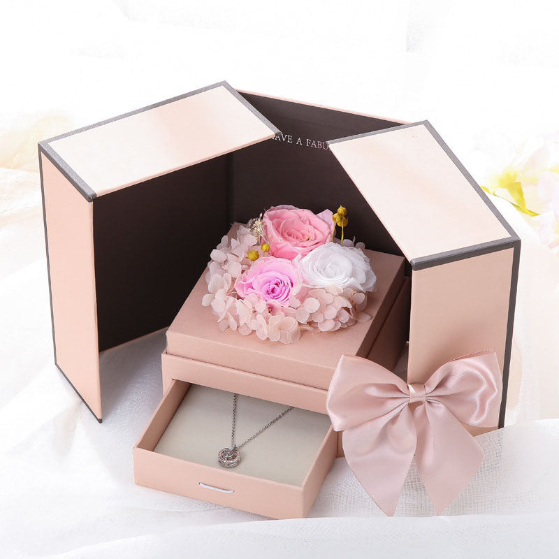 🌸 „Eternal Rose“ Geschenkbox – konservierte Rose (Blume/Bär/Kaninchen)