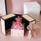 Mini „Double Door“ Geschenkbox mit Blumen (Rot/Rosa/Lila)