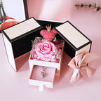 Mini „Double Door“ Geschenkbox mit Blumen (Rot/Rosa/Lila)