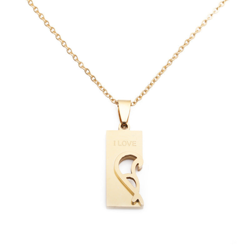 💞 Paar-Halsketten „Love“ – geschliffen & poliert