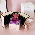 Mini „Double Door“ Geschenkbox mit Blumen (Rot/Rosa/Lila)