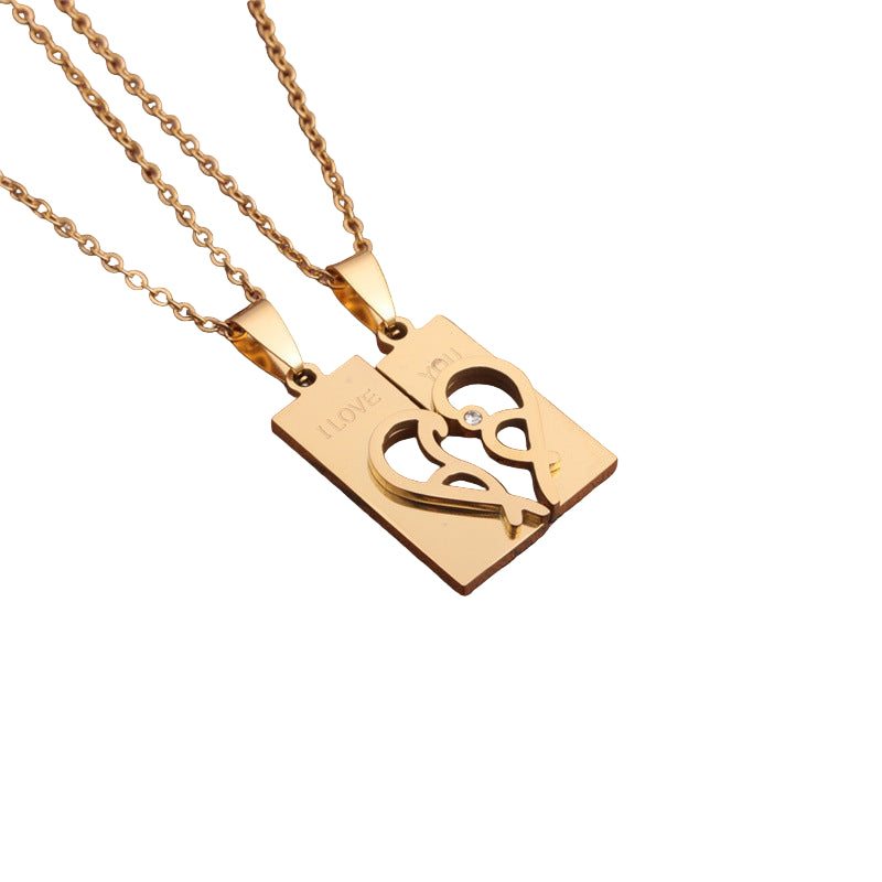 💞 Paar-Halsketten „Love“ – geschliffen & poliert