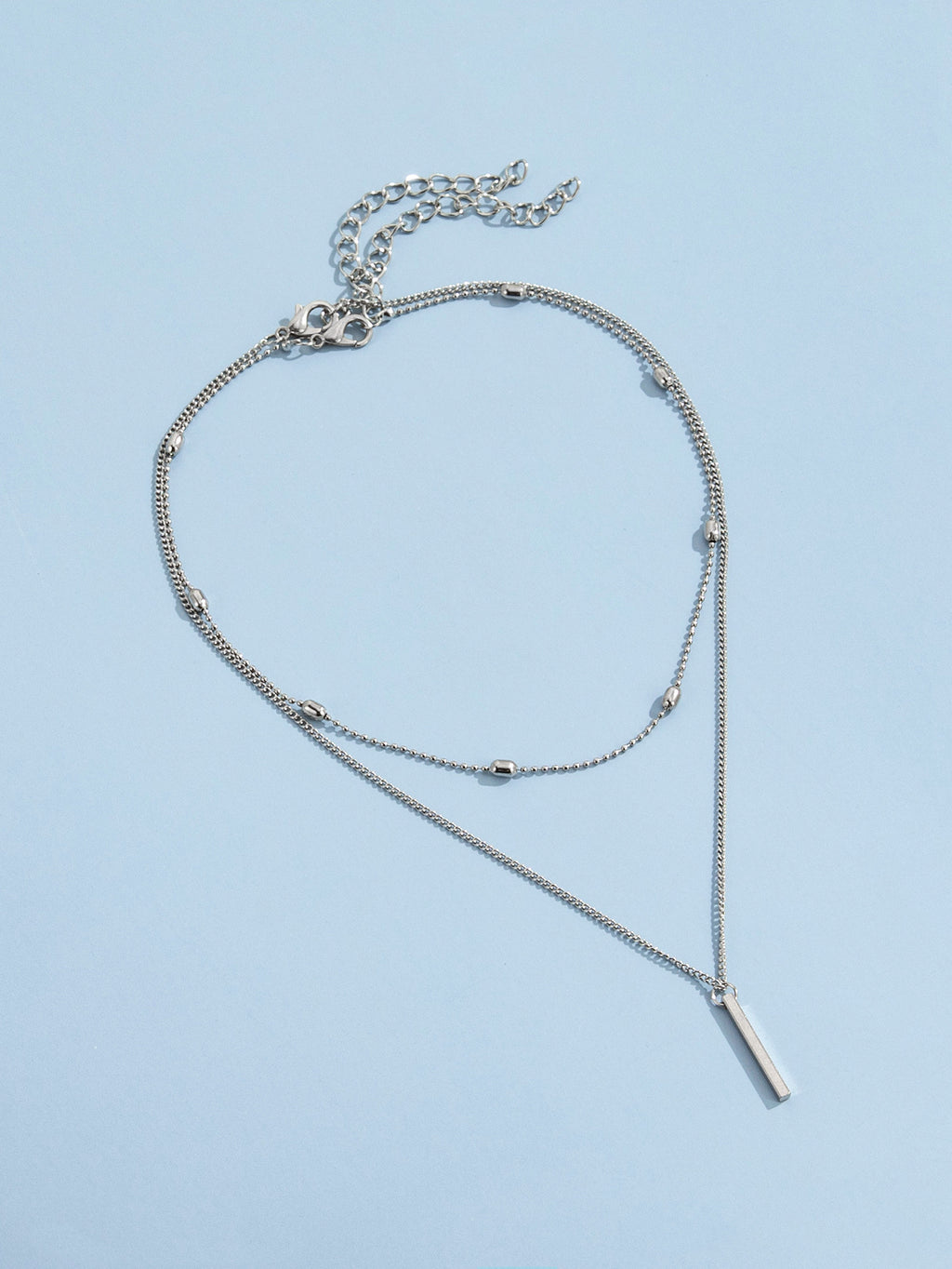 ✨ Doppelreihige Herz-Zirkonia Halskette – Collier (X0873)