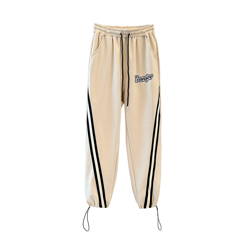 Plus Size Women's Ankle-tied Straight Trousers