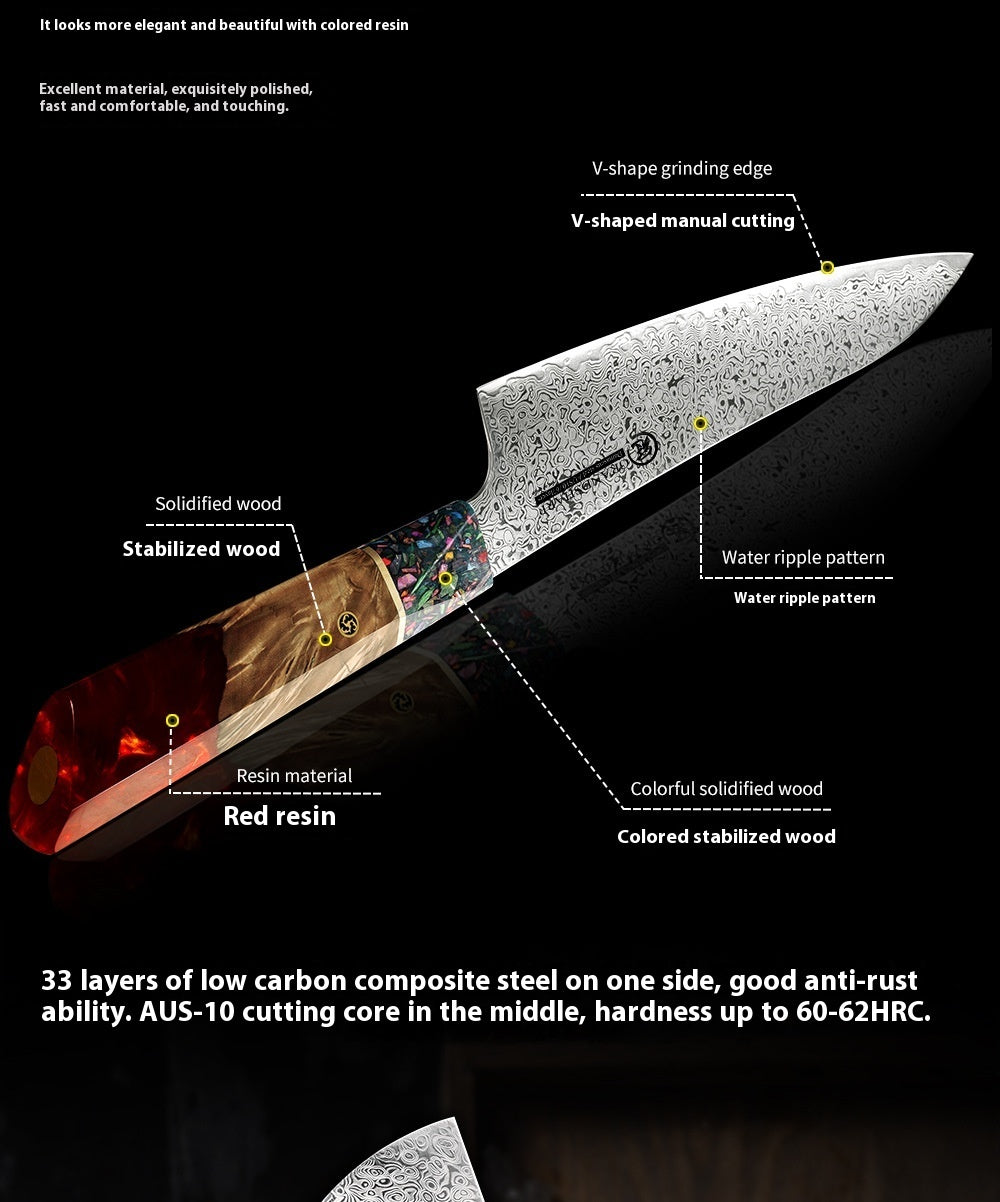 Damascus Steel Kitchen Knife Chef Cutting Knife Universal Knife Household Slice